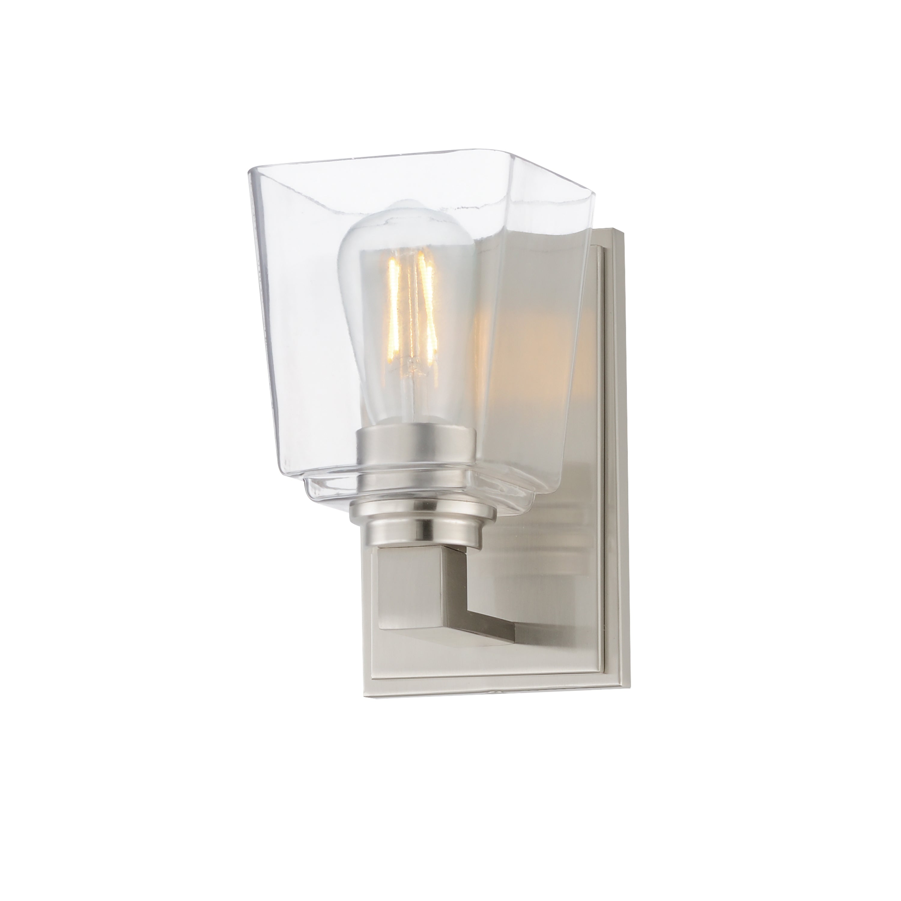 Maxim Lighting 21381CLSN Cubos Wall Sconce in Satin Nickel