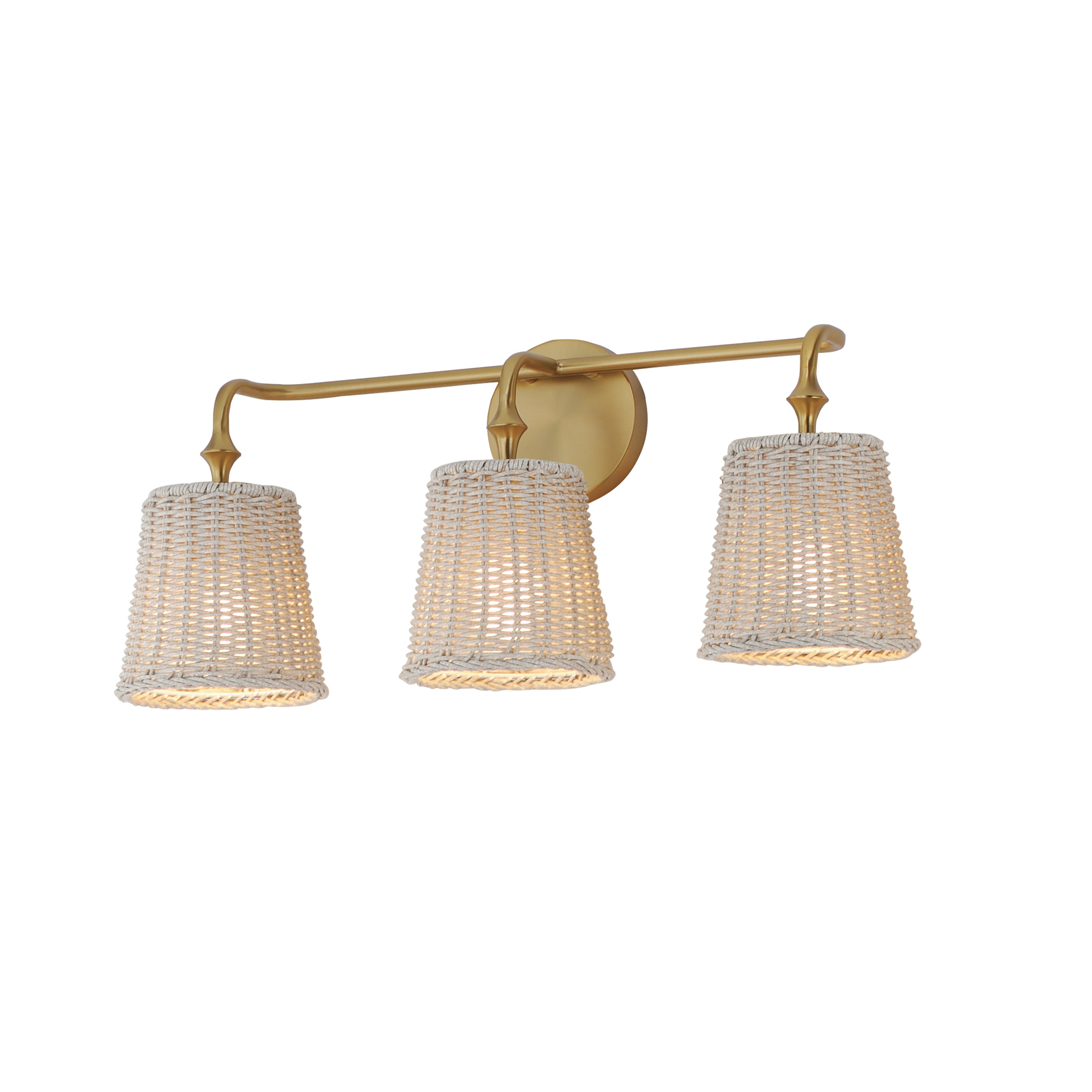 Meuble-lavabo Baja Bath de Maxim Lighting 21483WWTNAB, couleur naturelle Laiton vieilli