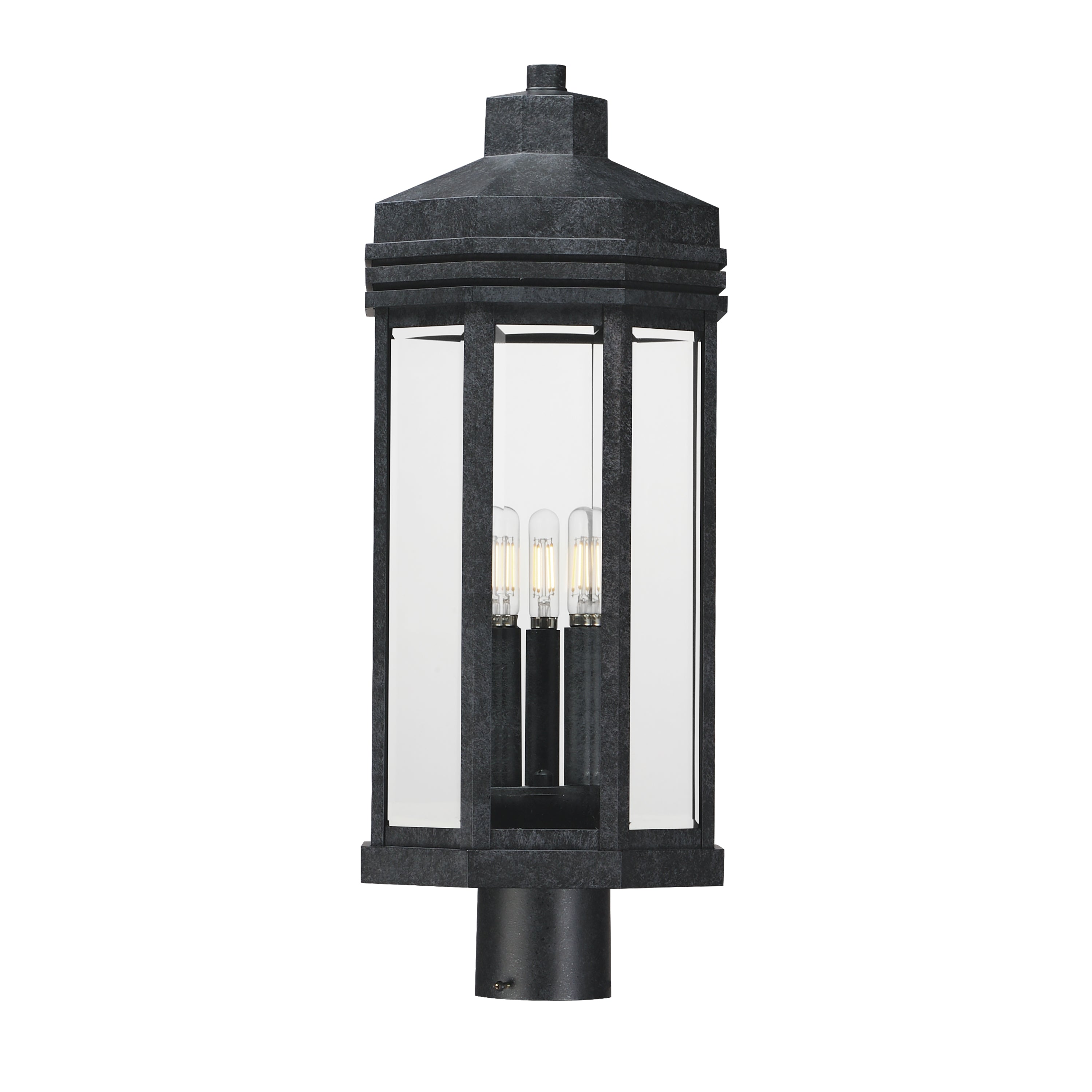 Lanterne sur poteau d'extérieur Maxim Lighting 30220CLBKP Wright, finition patinée noire