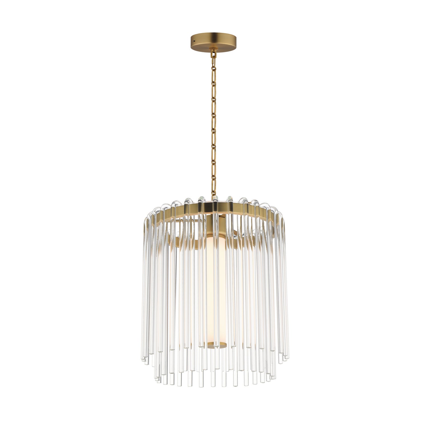 Maxim Lighting 38421CLNAB Jolie Pendant in Natural Aged Brass