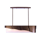 Kalco - 523065BGD - Cinq lampes linéaires Suspension - MIDWAY - Laiton antique nacré