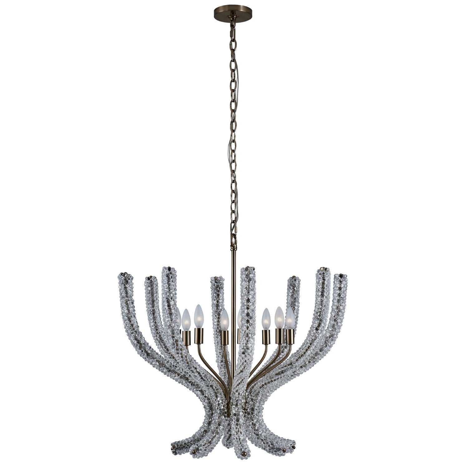 Kalco - 525955BCG/CLR - Huit Lumières Suspendu - CORAIL - Or champagne brossé