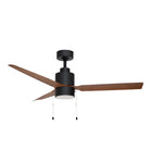 Maxim Lighting 88707BKWN Falcon - Plafonnier à tirer Ventilateur  en noir/noyer