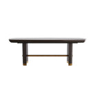 Arteriors - 5760 - Table de salle à manger - Pembroke - Placage chêne ébène/Laiton vintage