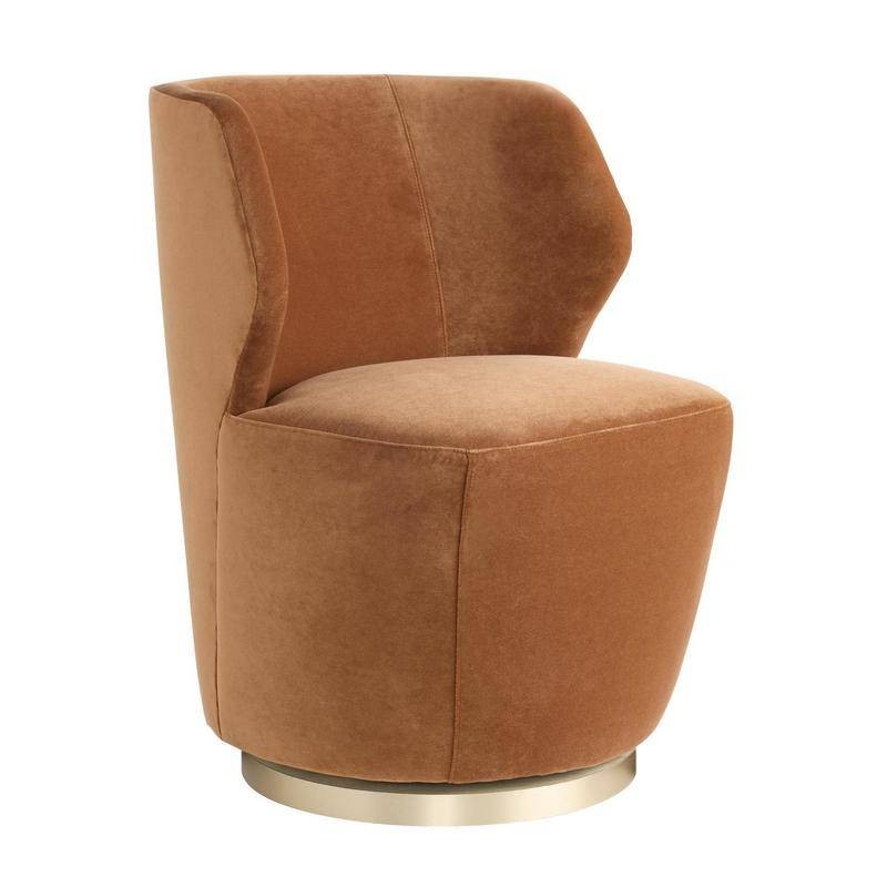 Arteriors - 8172 - Fauteuil - Poppy - Velours Cider/Champagne Pivotant