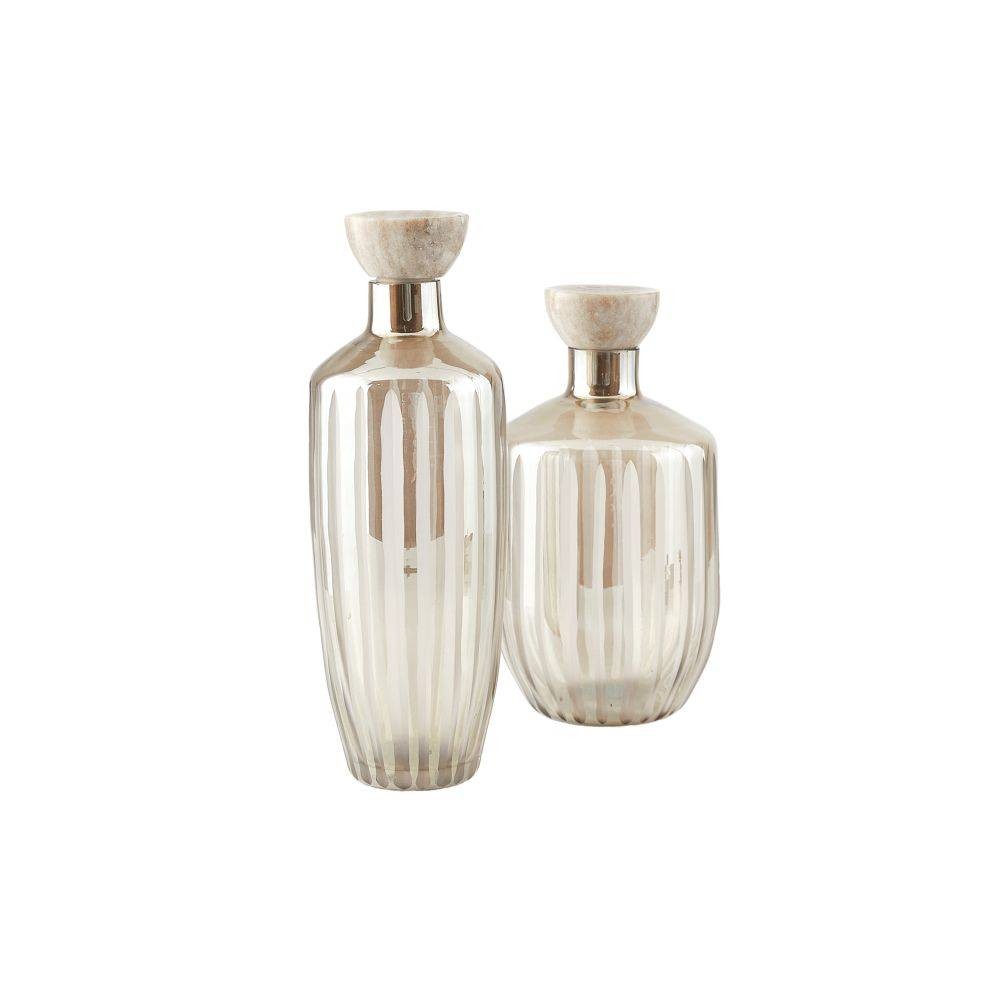 Arteriors - ARI11 - Carafes, lot de 2 - Arielle - Lueur fumée