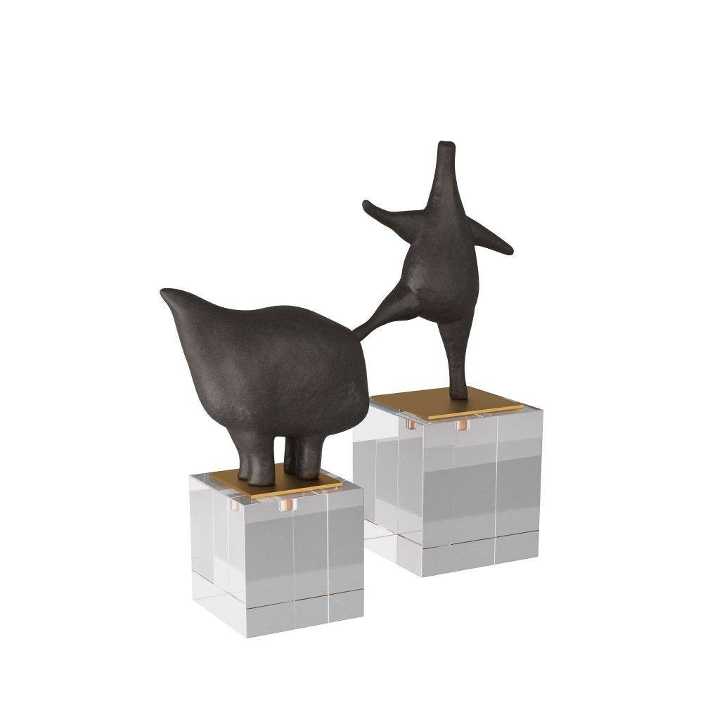 Arteriors - ASC14 - Sculptures, lot de 2 - Brovinas - Noir