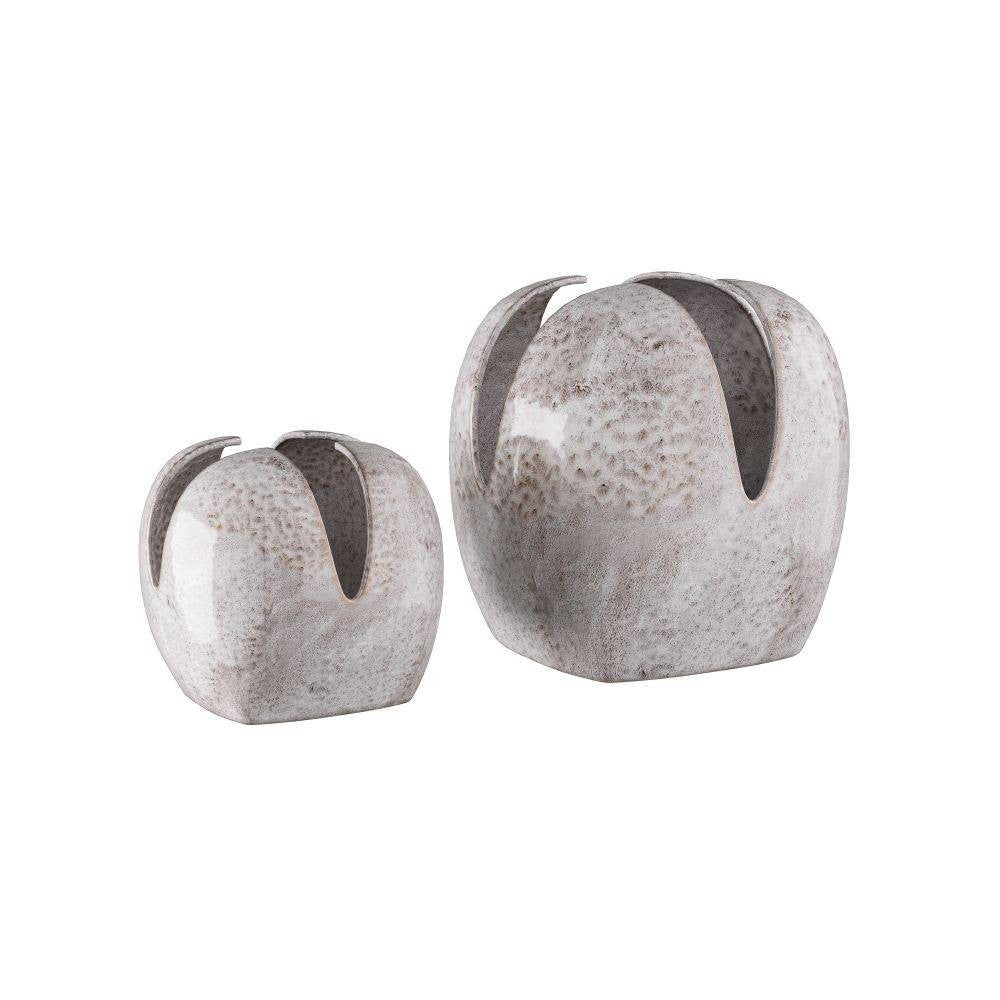Arteriors - AVE03 - Vases, lot de 2 - Amal - Gris Port