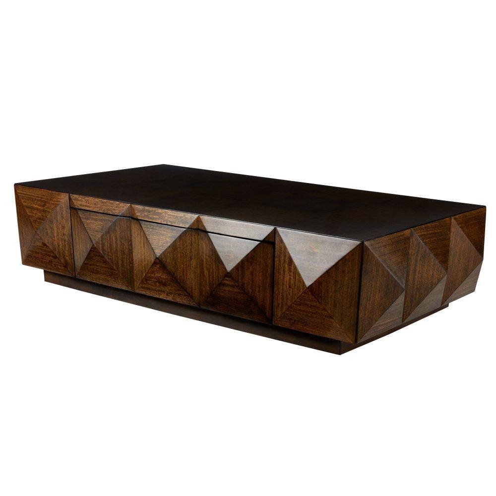 Arteriors - FCS01 - Table basse - Umbra - Placage eucalyptus bringé/Chêne ébène