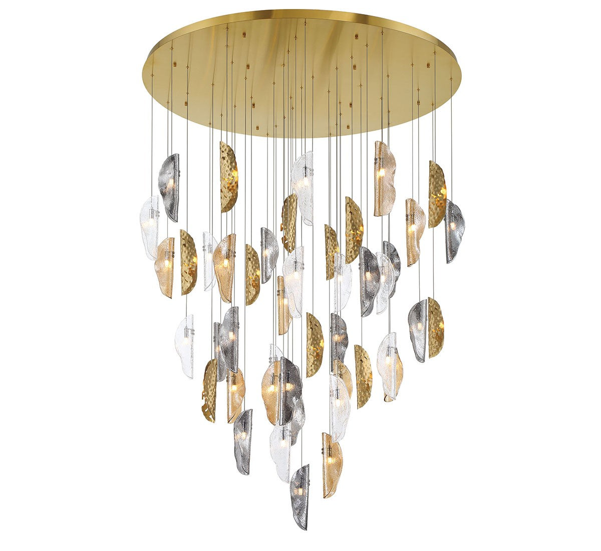 Lib & Co. Canada - 12219-024-07 - LED Chandelier - SORRENTO - Plated Brushed Gold