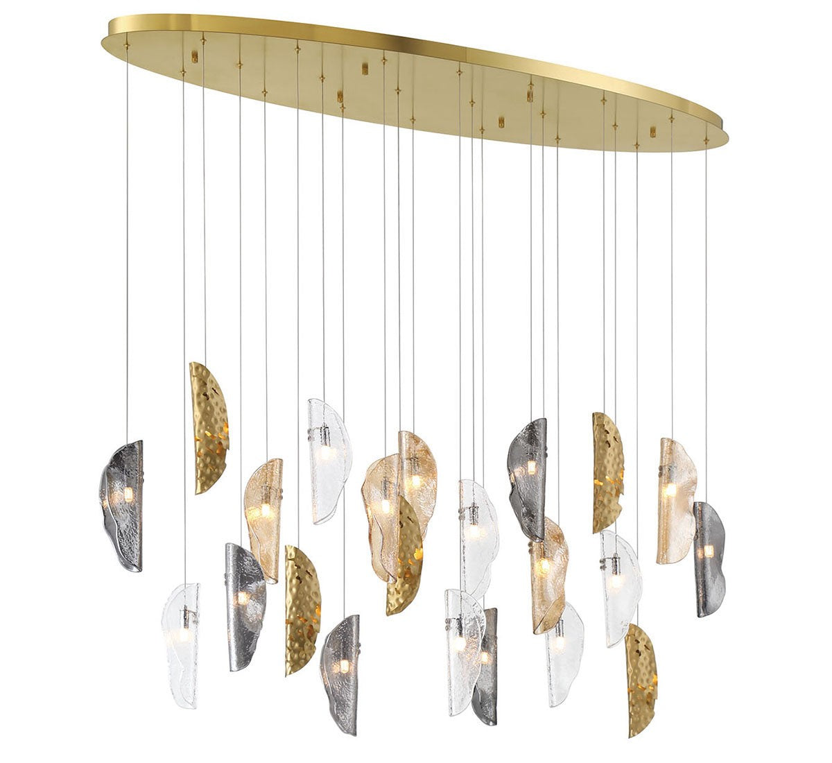 Lib & Co. Canada - 12220-024-07 - LED Chandelier - SORRENTO - Plated Brushed Gold