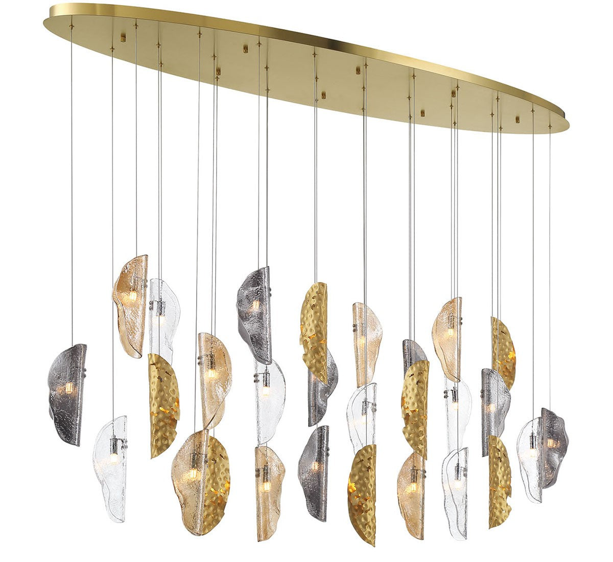 Lib & Co. Canada - 12221-024-07 - LED Chandelier - SORRENTO - Plated Brushed Gold