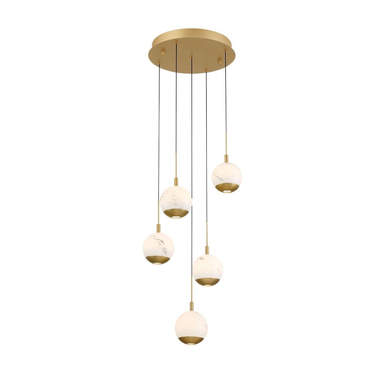 Lib & Co. Canada - 12267-030 - LED Chandelier - Baveno - Painted Antique Brass