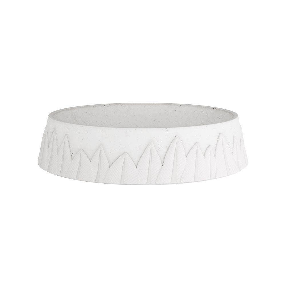 Arteriors - GKATC02 - Centre de table - Plume - Ivoire, Pierre de rivière