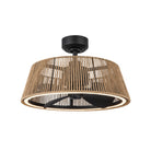 Kuzco Canada - CF41424-MB/BR-5CCT - 24"Ceiling Fan - Isla - Matte Black/Braided Rope