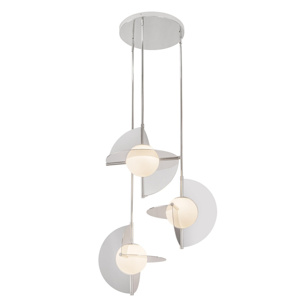 Kuzco Canada - CH65127-PN/OP-UNV - LED Chandelier - Scorpio - Polished Nickel/Opal Glass