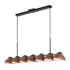 Kuzco Canada - LP57642-BK/BGD - Seven Light Linear Pendant - Atlas - Black/Burgundy