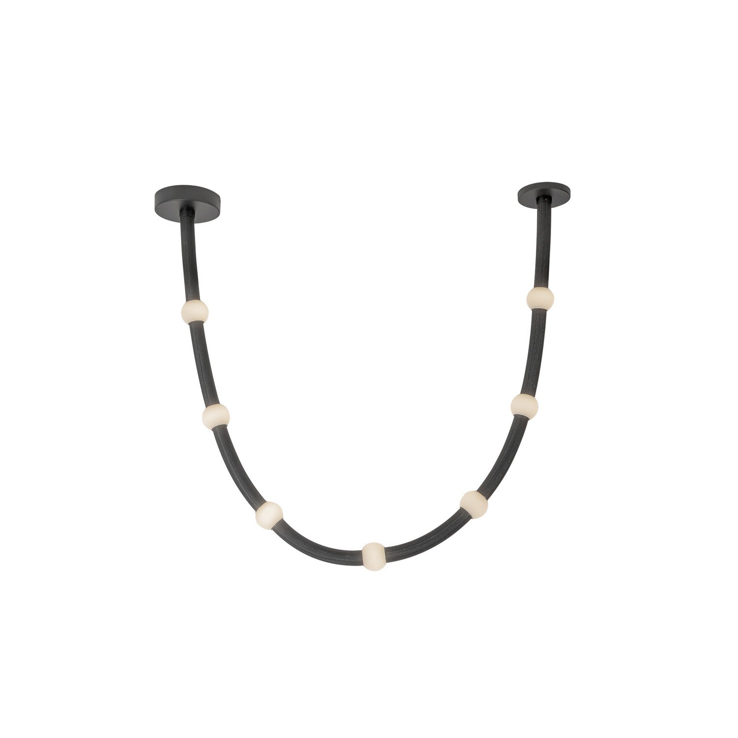 Kuzco Canada - PD39307-BK/OP-UNV - LED Pendant - Corda - Black/Opal Glass