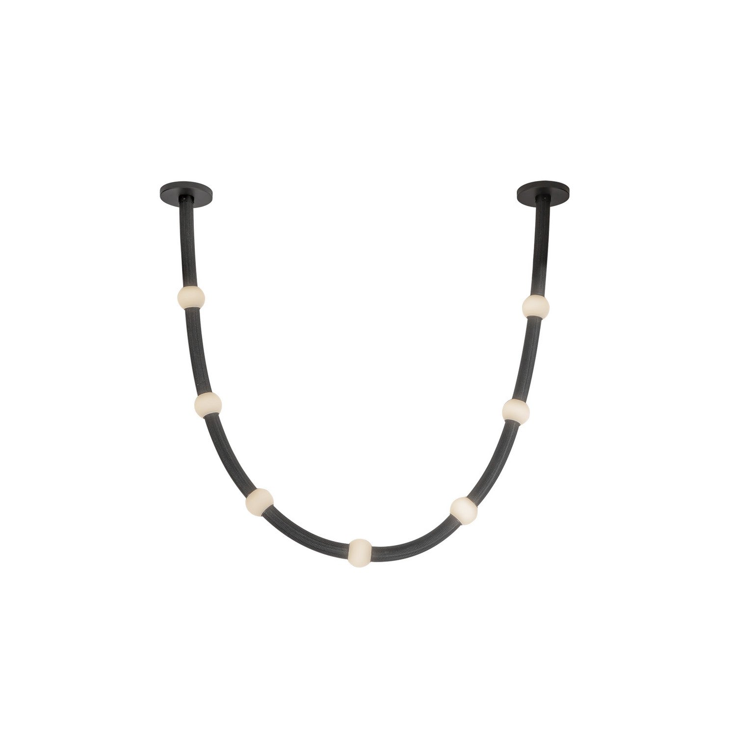 Kuzco Canada - PD39307-BK/OP-UNV-RT - LED Pendant - Corda - Black/Opal Glass