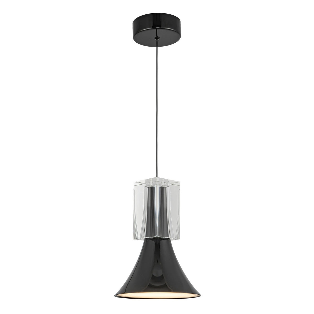 Kuzco Canada - PD94108-GBK/CC-UNV - LED Pendant - Floe - Glossy Black/Clear Crystal