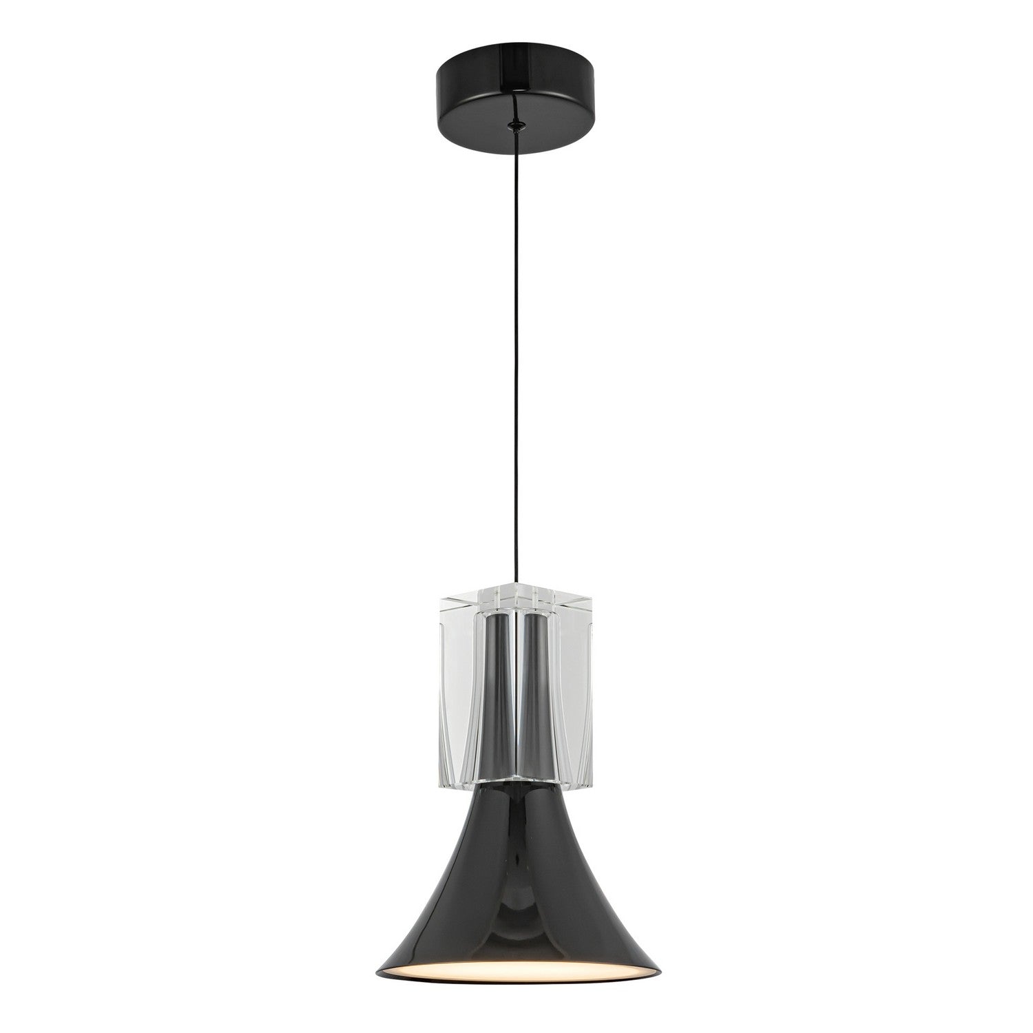 Kuzco Canada - PD94108-GBK/CC-UNV - LED Pendant - Floe - Glossy Black/Clear Crystal