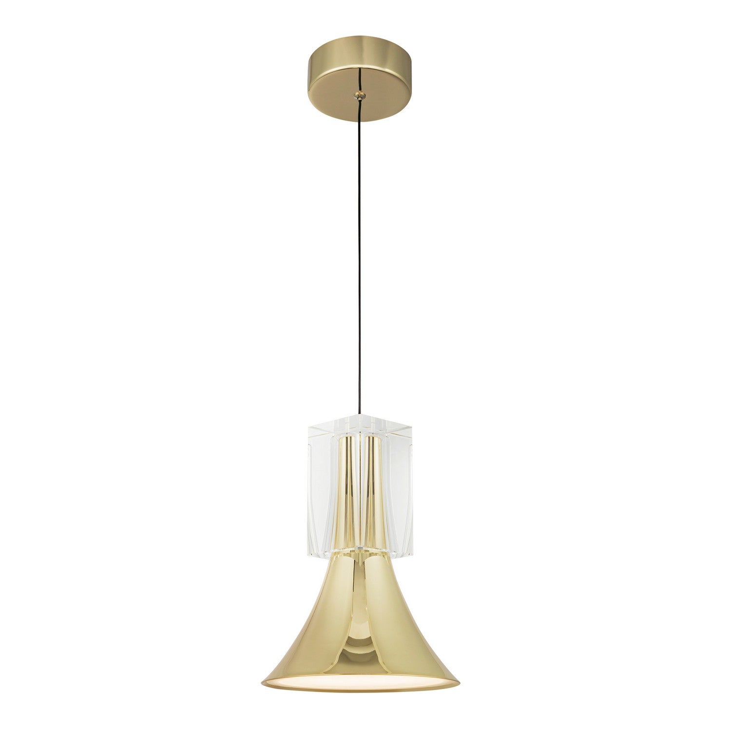 Kuzco Canada - PD94108-MRB/CC-UNV - LED Pendant - Floe - Metallic Brass/Clear Crystal