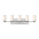 Kuzco Canada - VL57732-CH/GO - Five Light Vanity - Nola - Chrome/Glossy Opal Glass