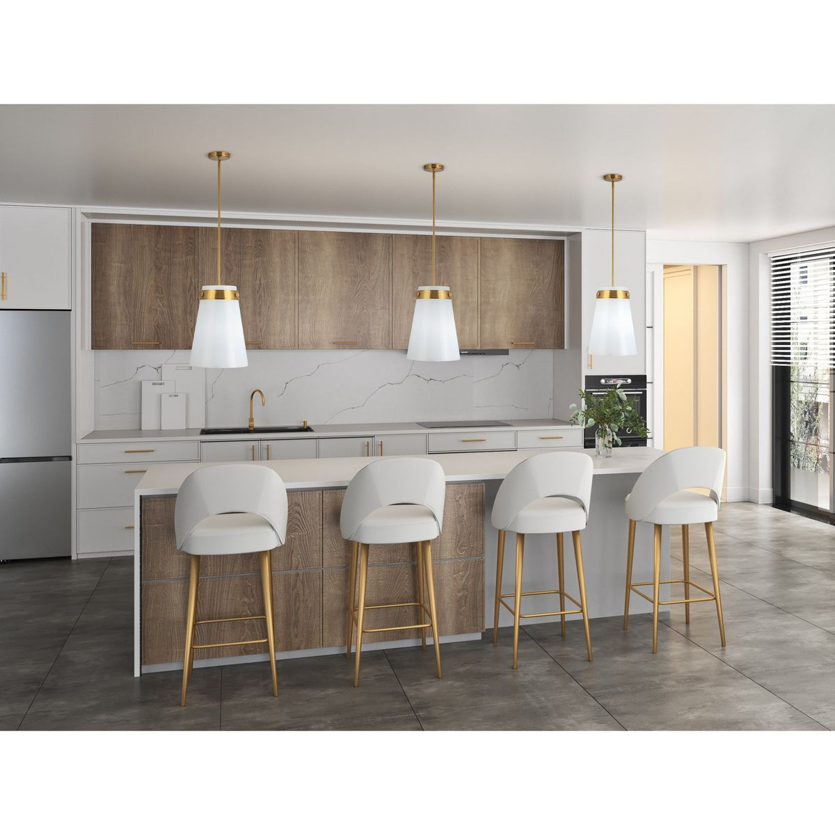 Artcraft Canada - AC10640BR - One Light Pendant - Dahlia - Brushed Brass