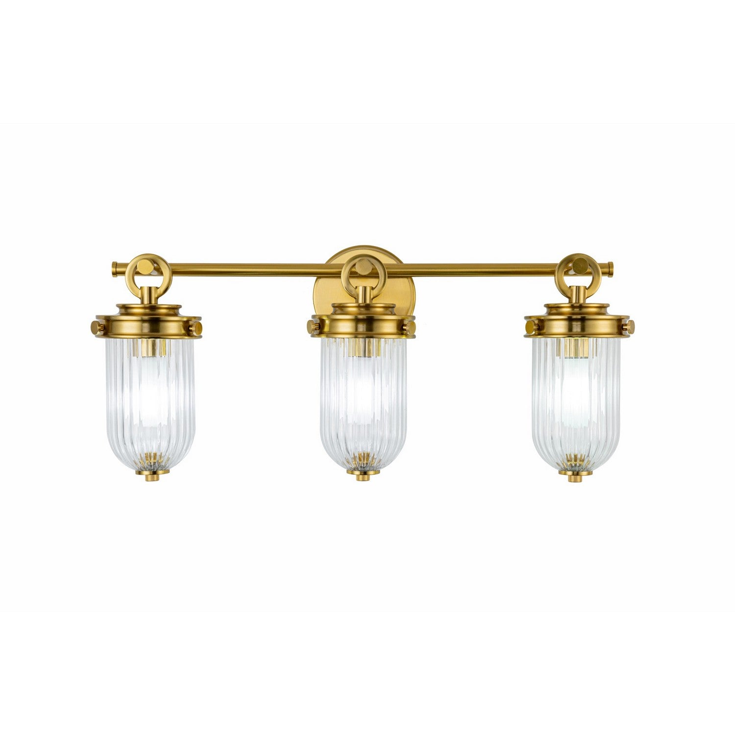 Artcraft Canada - AC12023BR - Applique murale trois lumières - Myla - Laiton vieilli