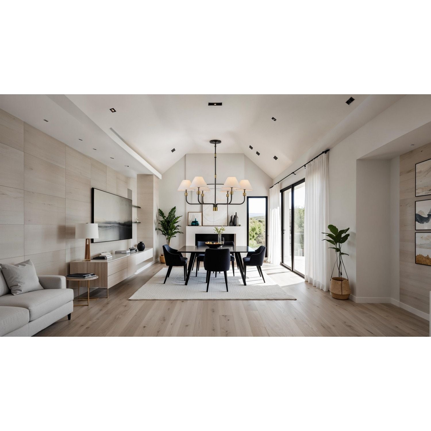 Artcraft Canada - AC12036BB - Six Light Chandelier - Providence - Black, Brushed Brass