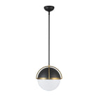Artcraft Canada - AC12040BB - Une lumière Suspension - Dahlia - Noir, laiton brossé