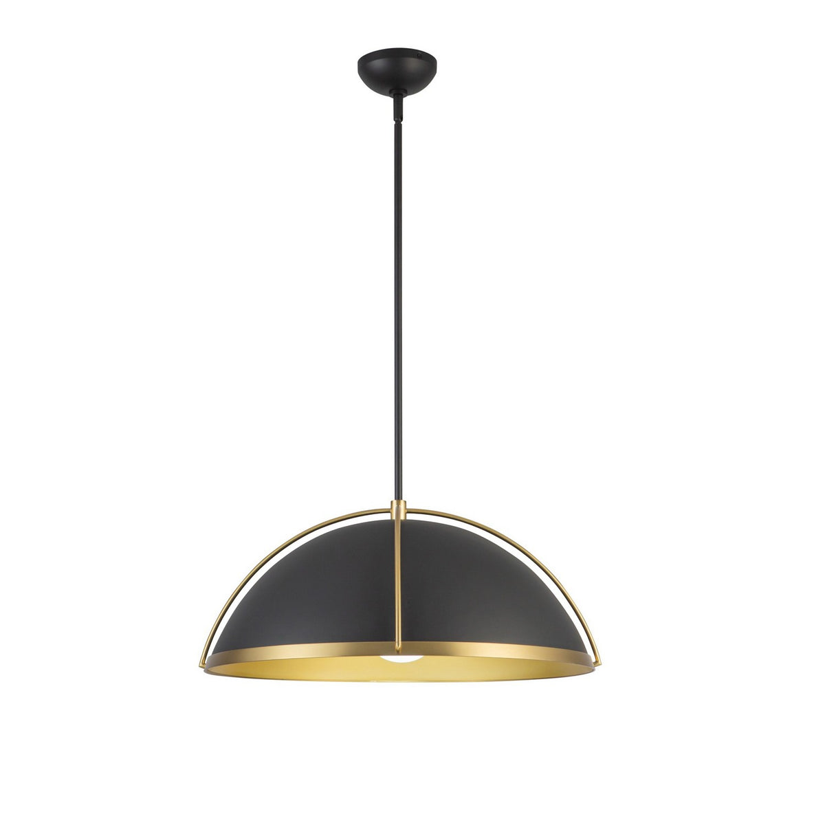 Artcraft Canada - AC12041BB - One Light Pendant - Dahlia - Black, Brushed Brass