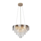 Artcraft Canada - AC12052CS - 12 Light Chandelier - Bianca - Polished Nickel, Crystalline Smoke
