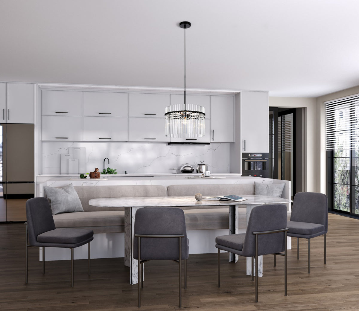 Artcraft Canada - AC12081BK - One Light Semi Flush Mount - Ava - Black