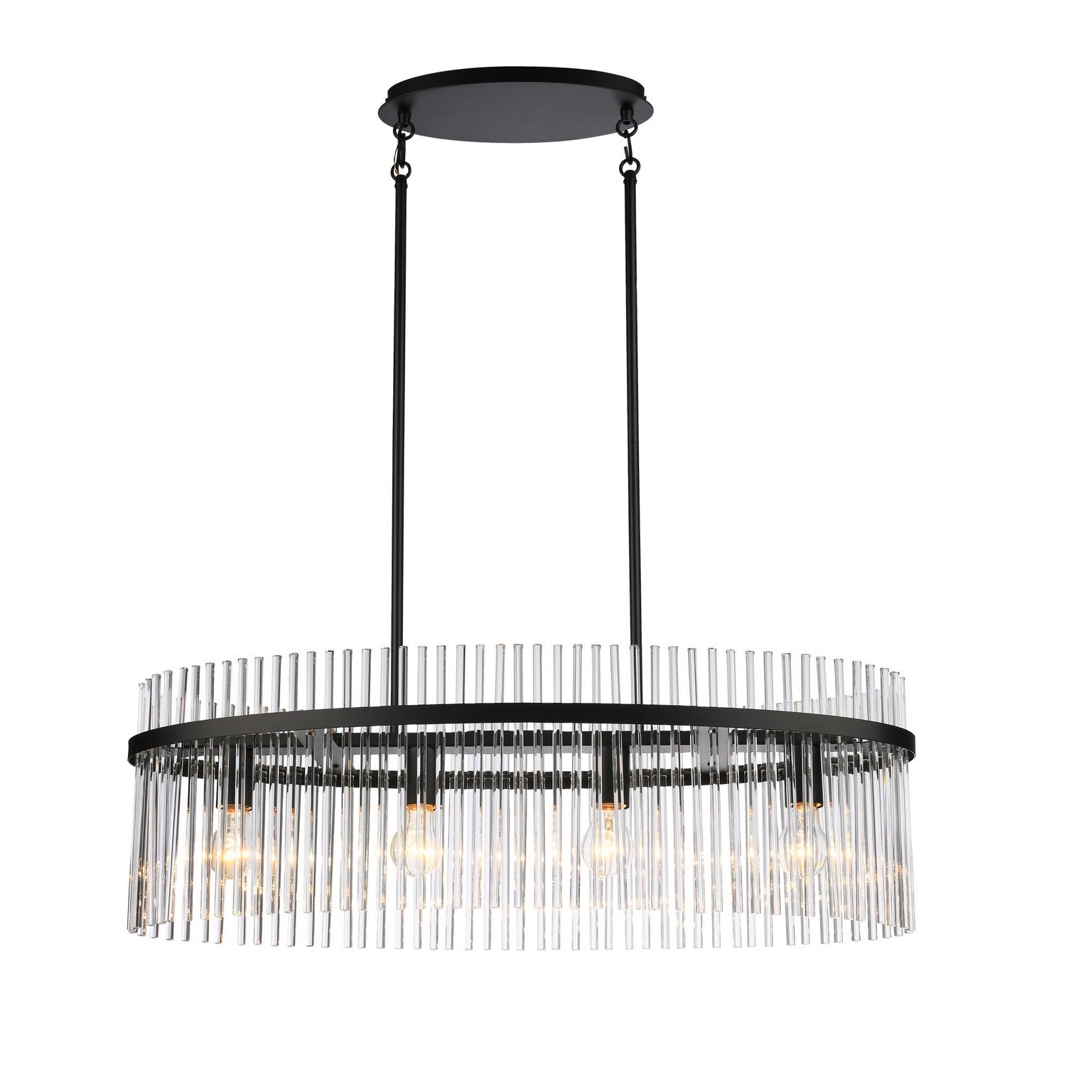 Artcraft Canada - AC12084BK - Four Light Island Pendant - Ava - Black
