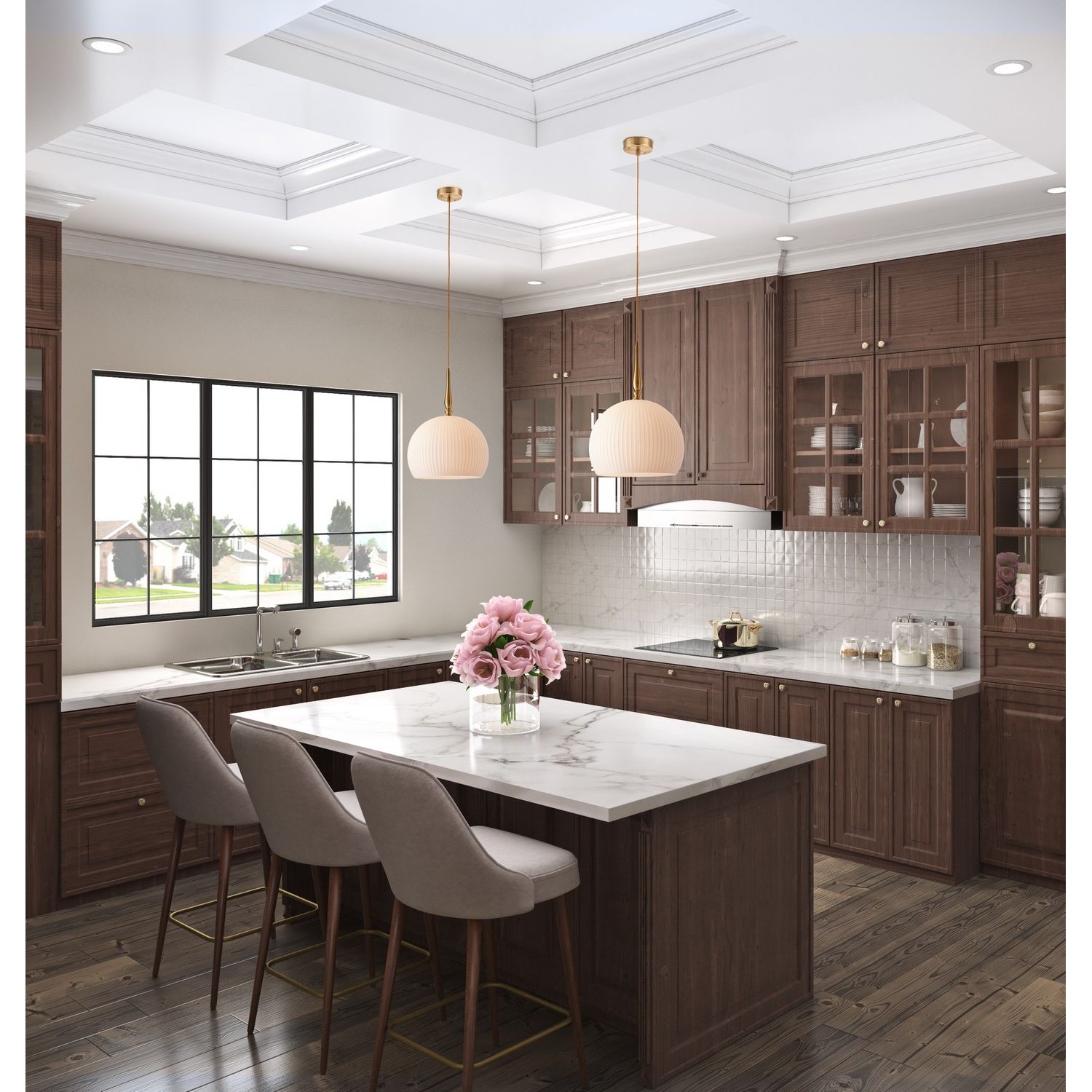 Artcraft Canada - AC12110BR - One Light Pendant - Kate - Brushed Brass