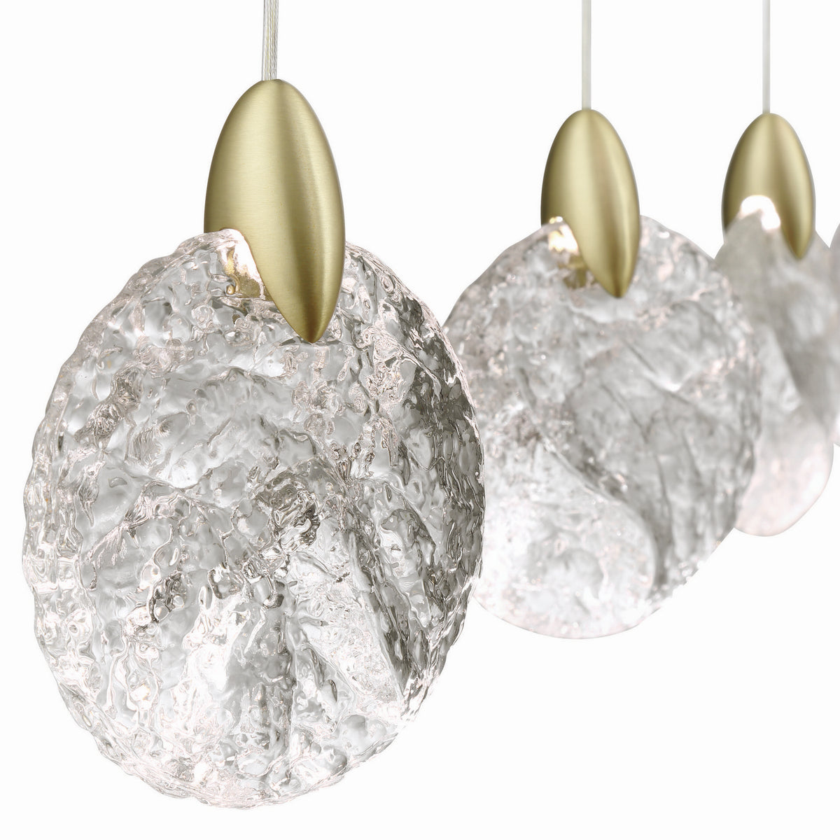 Artcraft Canada - AC12154BB - Îlot LED Suspension - Flocon de neige - Laiton satiné