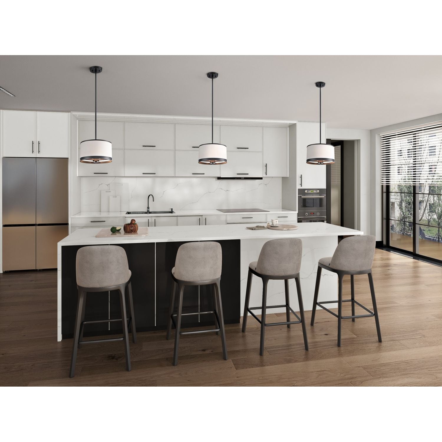 Artcraft Canada - AC12161BK - Three Light Pendant - High Street - Black