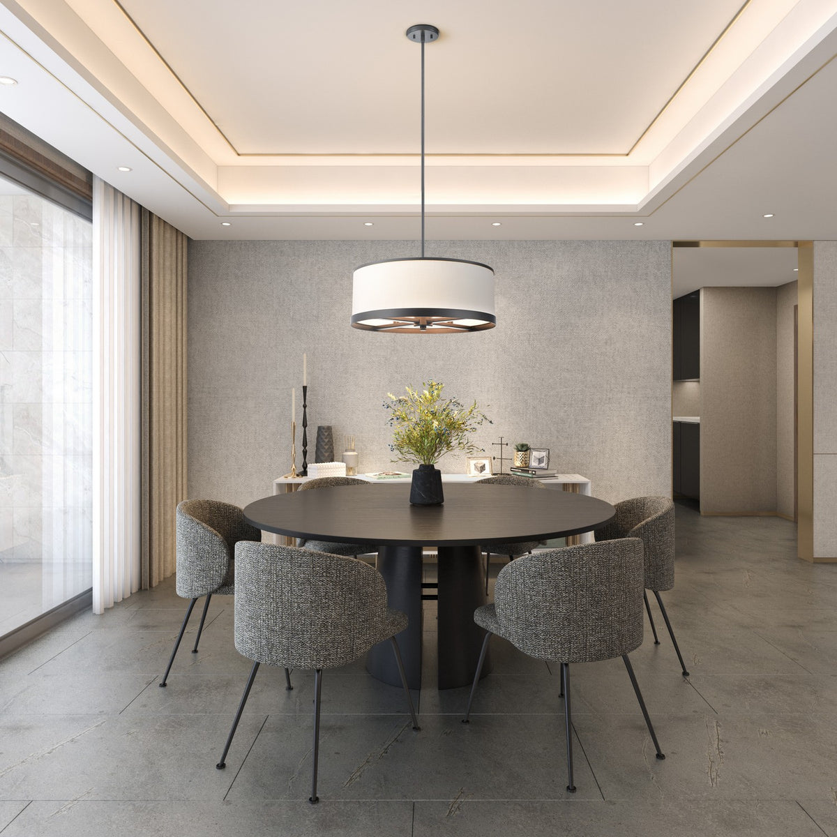 Artcraft Canada - AC12162BK - Quatre lumières Suspendu - Rue principale - Noir