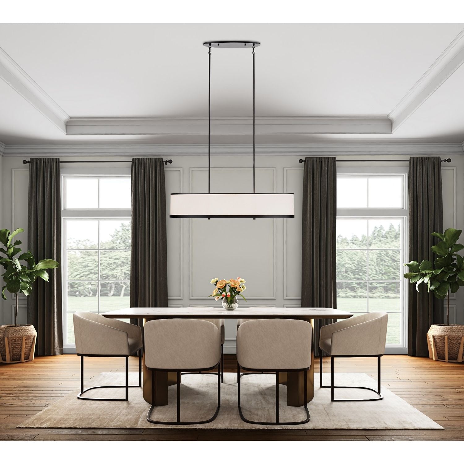 Artcraft Canada - AC12164BK - Eight Light Island Pendant - High Street - Black
