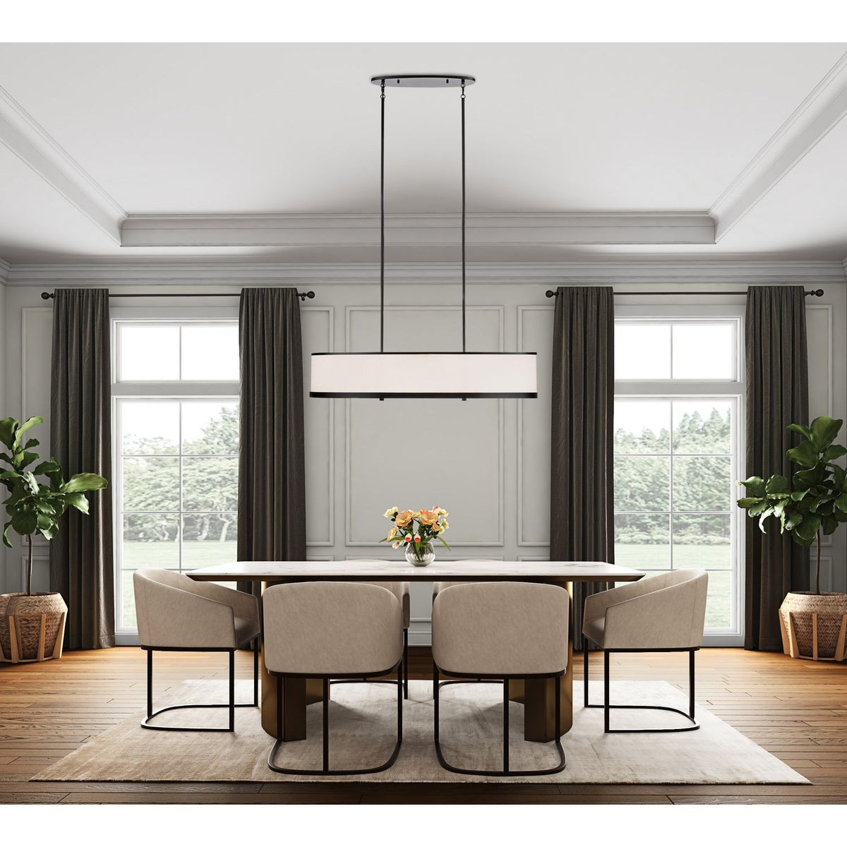 Artcraft Canada - AC12164BK - Eight Light Island Pendant - High Street - Black