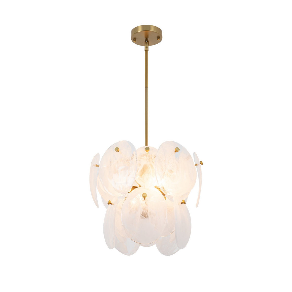 Artcraft Canada - AC12210BR - Four Light Pendant - Lily - Brushed Brass