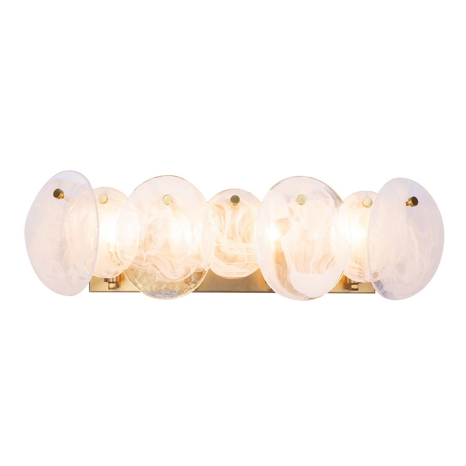 Artcraft Canada - AC12214BR - Meuble-lavabo à quatre lumières - Lily - Laiton brossé