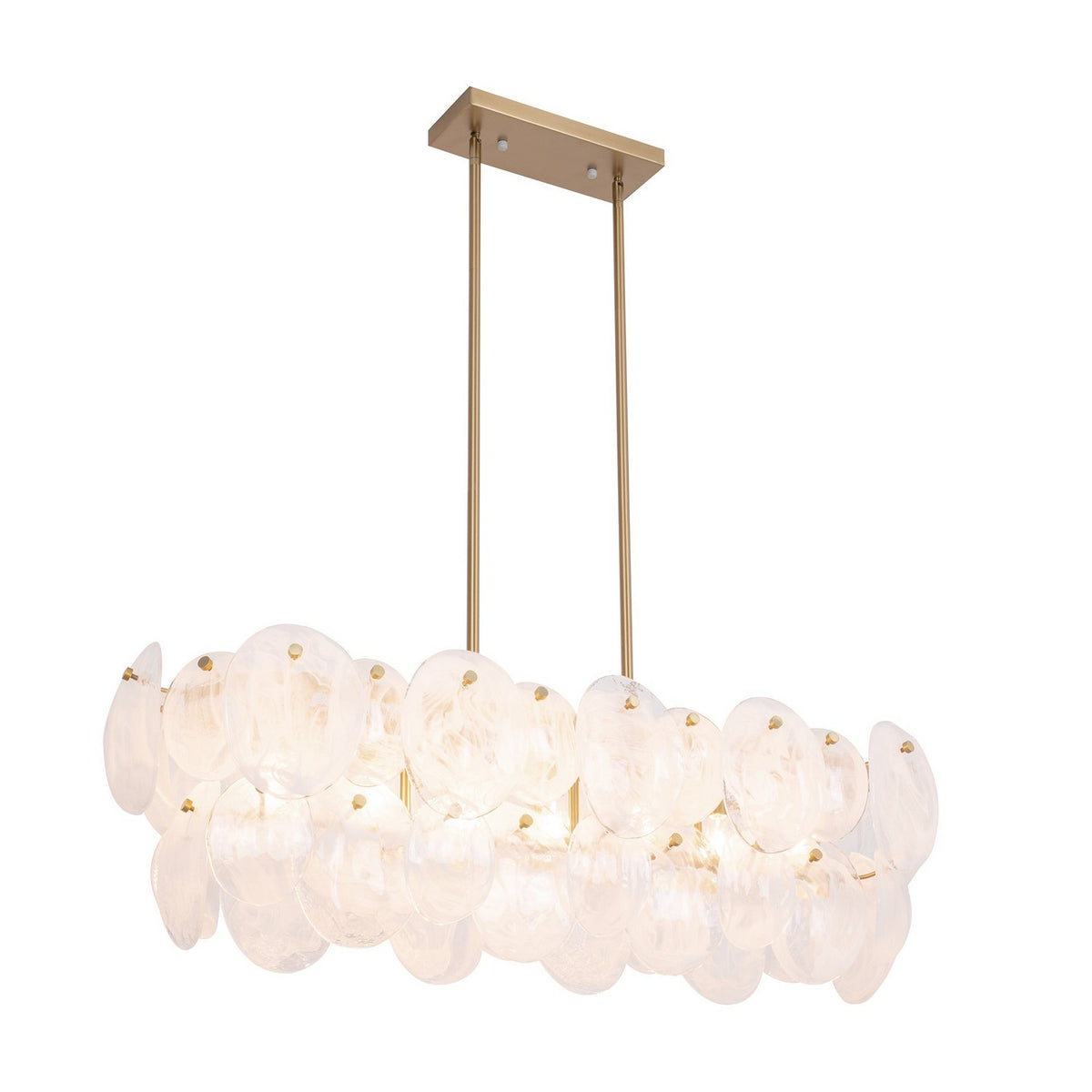 Artcraft Canada - AC12217BR - Île aux Sept Lumières Suspension - Lily - Laiton brossé