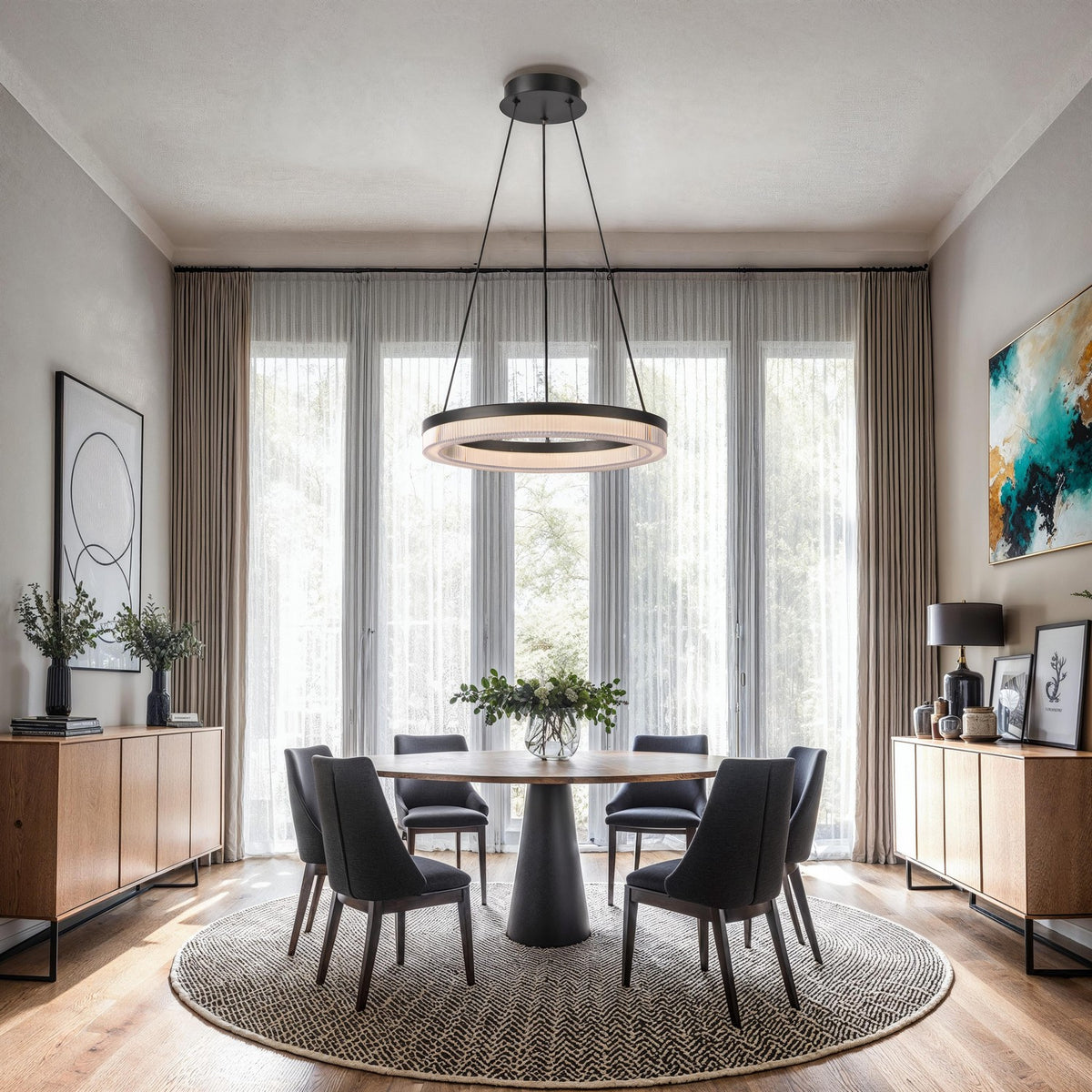 Artcraft Canada - AC6831BK - LED Suspension - Ari - Noir