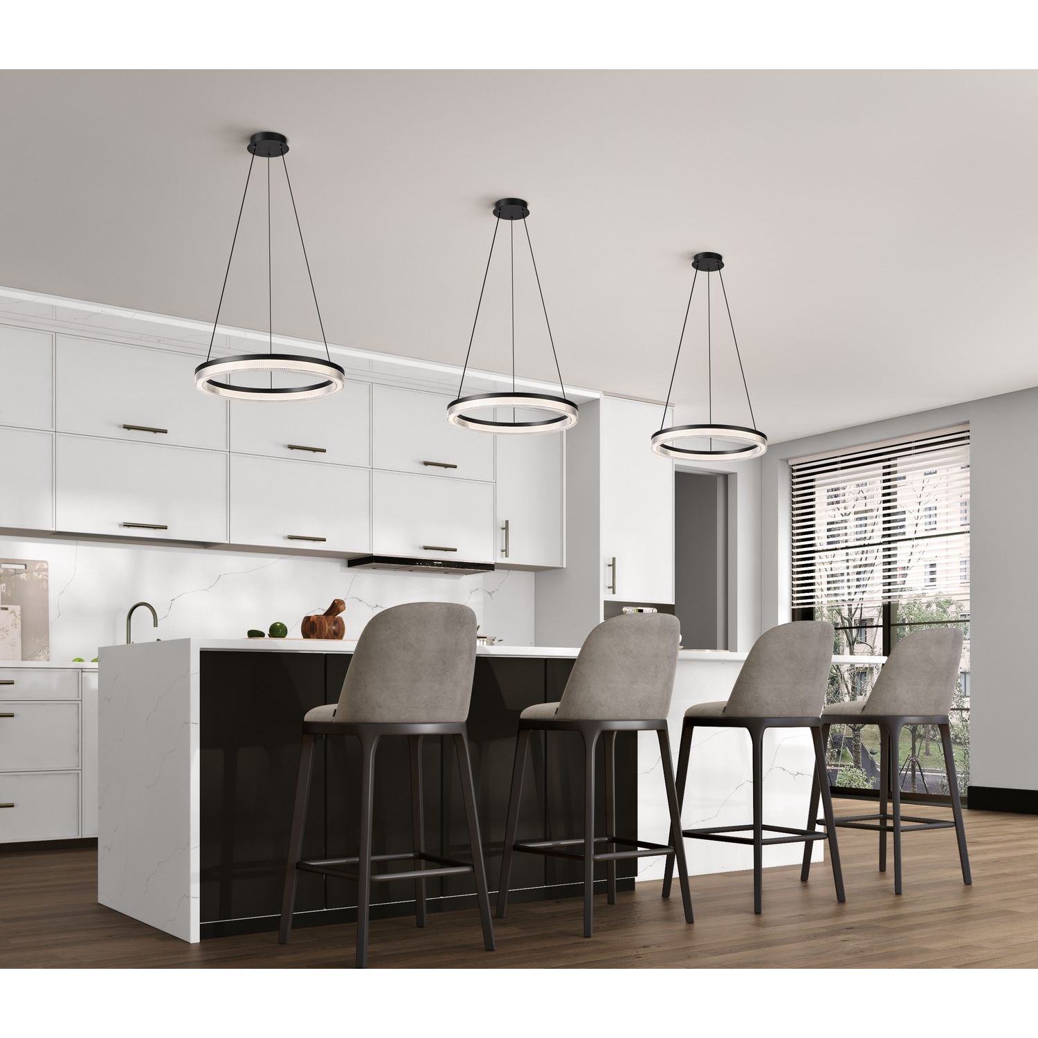 Artcraft Canada - AC6832BK - LED Pendant - Ari - Black