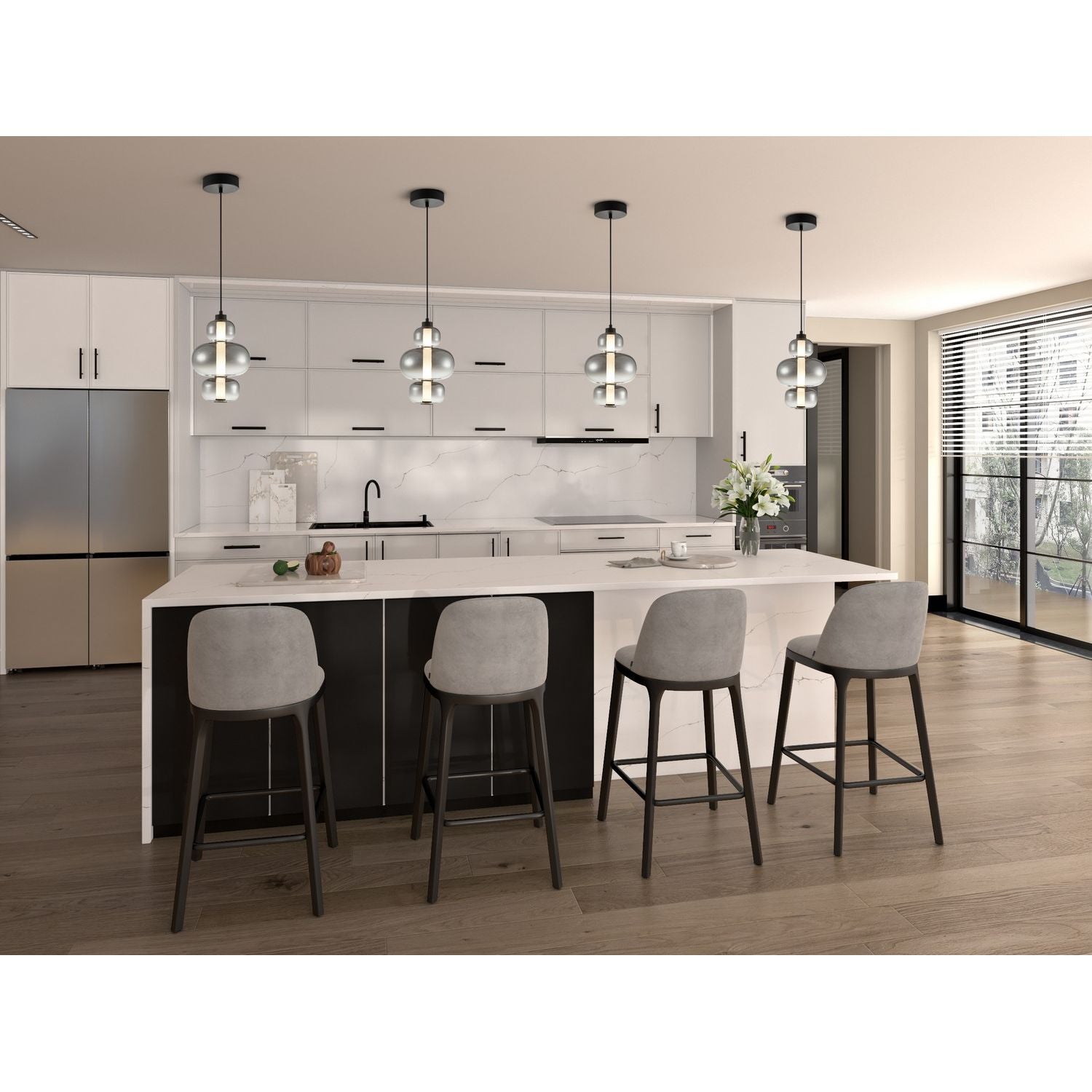 Artcraft Canada - AC6910SM - LED Pendant - Astra - Black