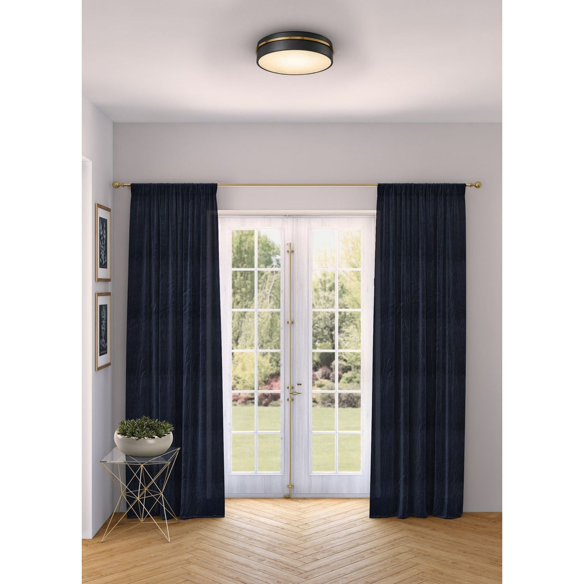 Artcraft Canada - AC6991BB - LED Flush Mount - Dax - Black, Brass