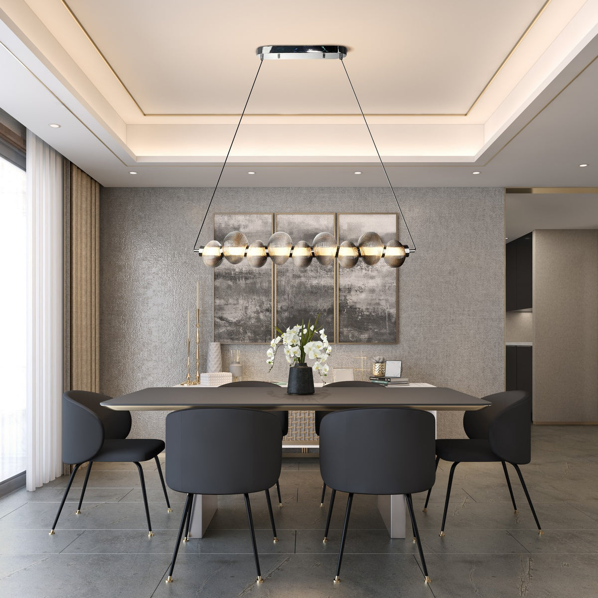 Artcraft Canada - AC7802CH - LED Island Pendant - Ariel - Chrome