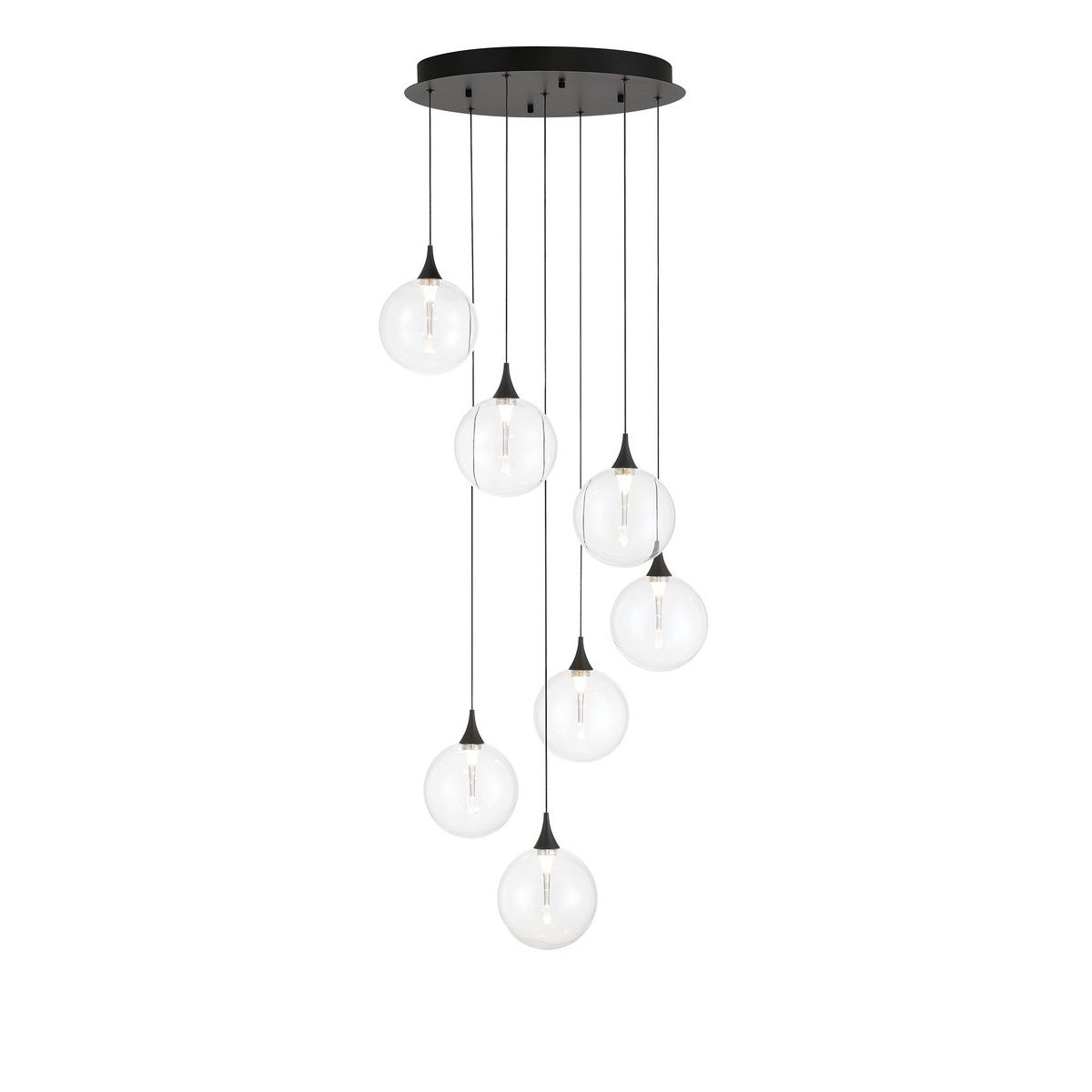 Eurofase Canada - 48929-011 - Seven Light Chandelier - Black